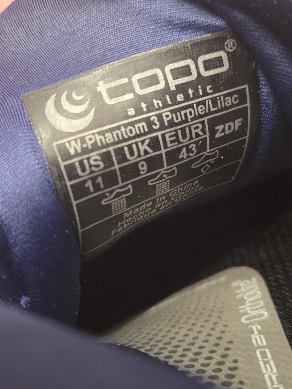 Topo Athletic Phantom 3 Road Running Shoe Purple/Lilac (Navy) Women's Size 11 - Picture 11 of 11